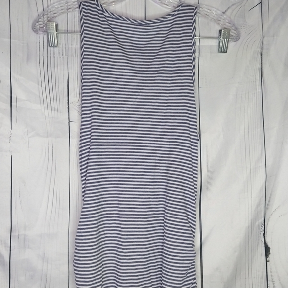 Victoria's Secret Striped Rouched Sides Sleeveless Maxi Dress - Picture 11 of 16